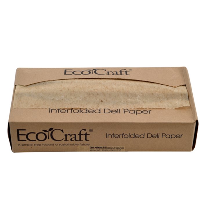 Papel Envolvente Antigordura Kraft em Dispensador 26x27cm (500 Uds) Papel Envolvente Antigordura Kraft em Dispensador 26x27cm (500 Uds)