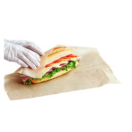 Papel Envolvente Antigordura Kraft em Dispensador 37,5x27cm (500 Uds)