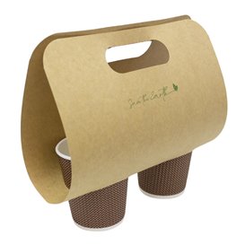 Porta-Copos de Papel Kraft 23,9x18cm Ø8,0cm (100 Uds)