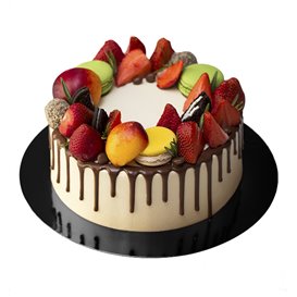 Disco de Cartão Preto e Branco 17cm (100 Uds)