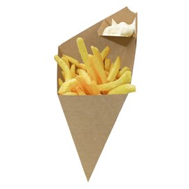 Cone de Papel Kraft 19,5cm 100g (500 Uds)