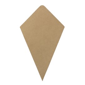 Cone de Papel Kraft 19,5cm 100g (500 Uds)