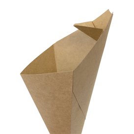 Cone de Carton Kraft 26,5cm 250g (50 Uds)