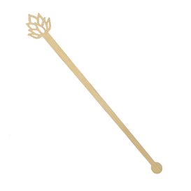 Agitador em forma de Flor de Lótus em Bambu 14cm (50 Uds)