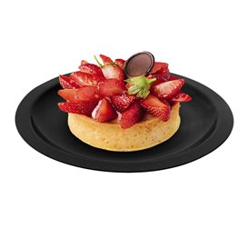 Prato Duro Reutilizável Raso Preto "Round" PP Ø18,5cm (600 Uds)