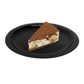 Prato Duro Reutilizável Raso Preto "Round" PP Ø18,5cm (25 Uds)