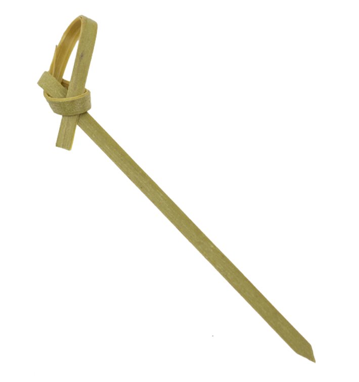 Espeto de Bambu "Laço" Natural 7cm em Caixa (250 Uds) Espeto de Bambu "Laço" Natural 7cm em Caixa (250 Uds)