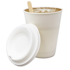 Tampa Reutilizável em PP Creme para Copo Ø9,6cm (100 Unidades)