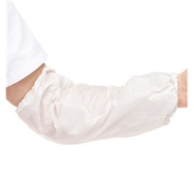 Manguitos em Polietileno 18x44cm 20Microns Branco (100 Uds)