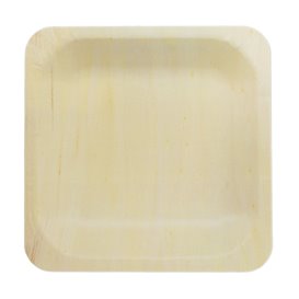 Prato Quadrado de Madeira 10,5x10,5cm (600 Uds)