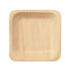 Prato Quadrado de Madeira 9x9cm (25 Uds)