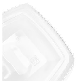 Embalagem Tampa Alta Articulada PP 1500ml Micro (25 Uds)