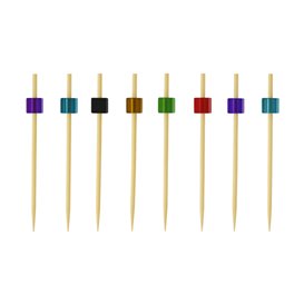 Espeto de Bambu Cubo Cores 7cm (100 Uds)