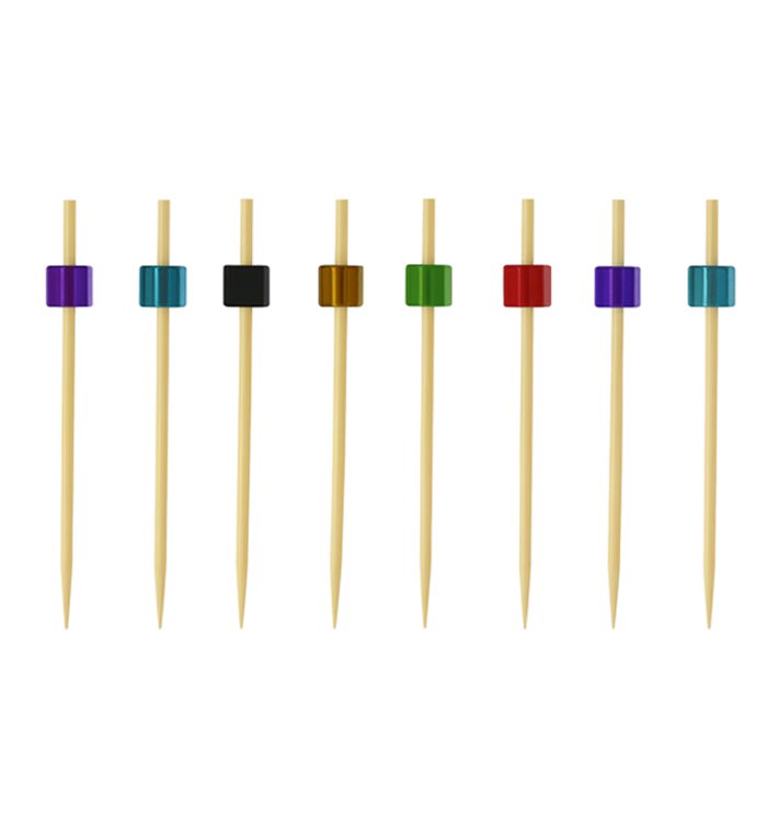 Espeto de Bambu Cubo Cores 7cm (100 Uds) Espeto de Bambu Cubo Cores 7cm (100 Uds)