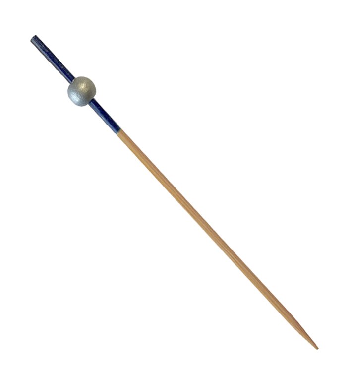 Espeto de Bambu Azul/Prata 10cm (1.200 Uds) Espeto de Bambu Azul/Prata 10cm (1.200 Uds)