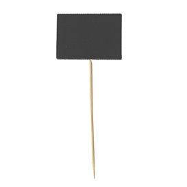 Espetos de Bambu com Ardósia 6,3x3,8cm (1.000 Uds)