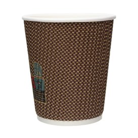 Copo de Cartão 9Oz/210 ml Rizado en Kraft  Ø8cm (25 Uds)