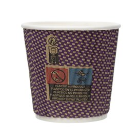 Copo de Cartão 9Oz/210 ml Rizado en Kraft  Ø8cm (25 Uds)