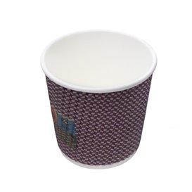 Copo de Cartão 9Oz/210 ml Rizado en Kraft  Ø8cm (25 Uds)