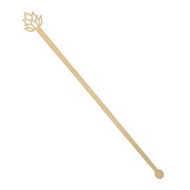 Agitador de Bebida em Bambu com Flor de Lótus 18cm (600 Uds)