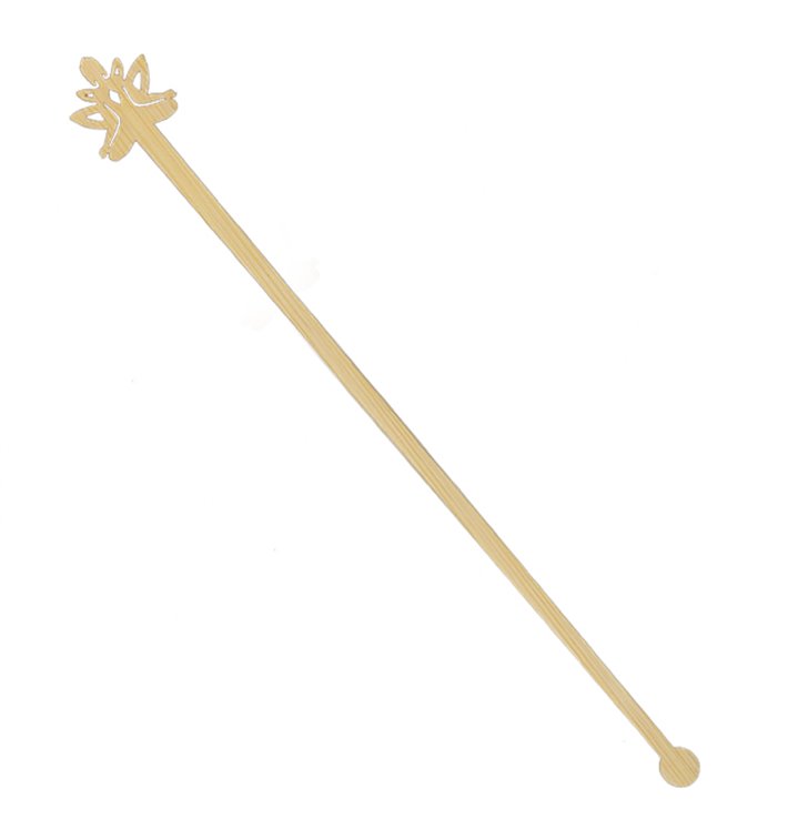 Agitador de Bebida em Bambu “Bouddha 2” 18cm (50 Uds) Agitador de Bebida em Bambu “Bouddha 2” 18cm (50 Uds)