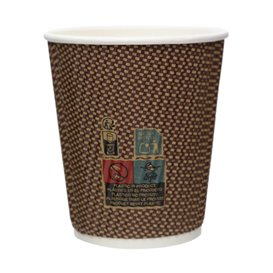 Copo de Cartão 9Oz/210 ml Rizado en Kraft  Ø8cm (25 Uds)