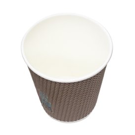 Copo de Cartão 9Oz/210 ml Rizado en Kraft  Ø8cm (25 Uds)
