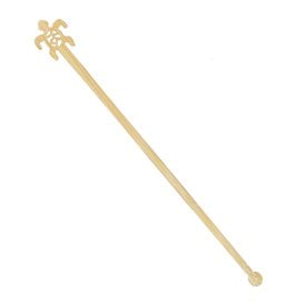 Agitador de Bebida Tartaruga em Bambu 18cm (50 Uds)