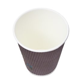 Copo de Cartão 9Oz/210 ml Rizado en Kraft  Ø8cm (25 Uds)