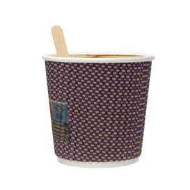 Copo de Cartão 9Oz/210 ml Rizado en Kraft  Ø8cm (25 Uds)