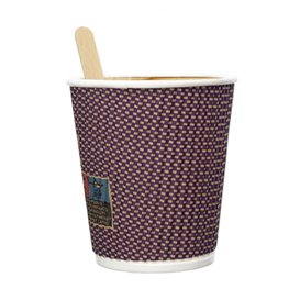 Copo de Cartão 9Oz/210 ml Rizado en Kraft  Ø8cm (25 Uds)