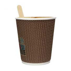 Copo de Cartão 9Oz/210 ml Rizado en Kraft  Ø8cm (25 Uds)