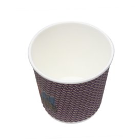 Copo de Cartão 9Oz/210 ml Rizado en Kraft  Ø8cm (25 Uds)