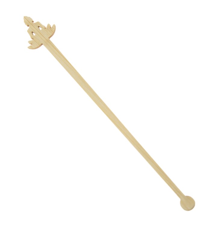 Agitador de Bebida em Bambu “Bouddha 1” 14cm (600 Uds) Agitador de Bebida em Bambu “Bouddha 1” 14cm (600 Uds)
