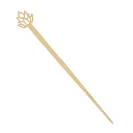 Agitador de Bebida em Bambu com Flor de Lótus 12cm (600 Uds)
