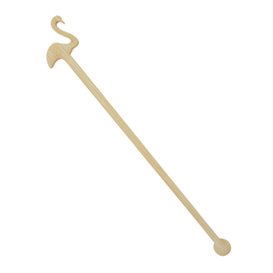 Agitador de Bebida en Bambu Flamingo Rosa 14cm (50 Uds)