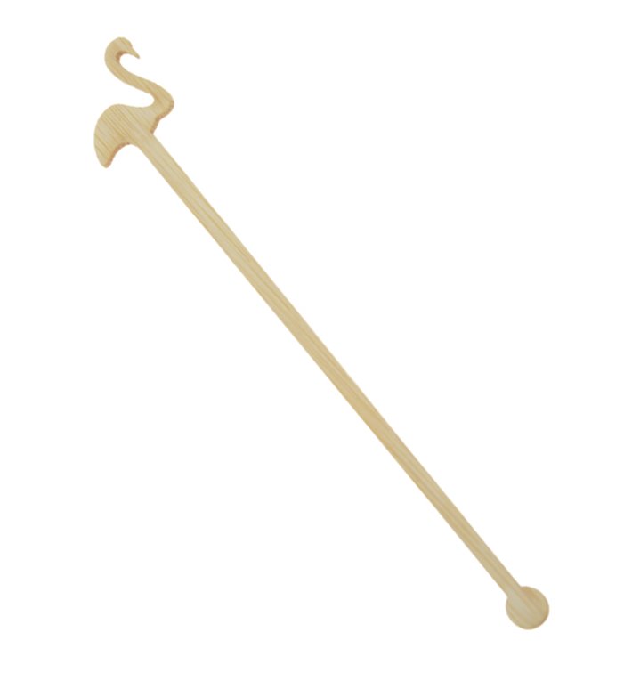 Agitador de Bebida en Bambu Flamingo Rosa 14cm (600 Uds) Agitador de Bebida en Bambu Flamingo Rosa 14cm (600 Uds)