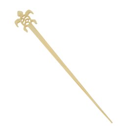 Agitador de Bebida Tartaruga em Bambu 12cm (50 Uds)