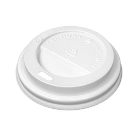Tampa Perfurada Copo Branco 4Oz/120 ml Ø6,2cm (50 Uds)