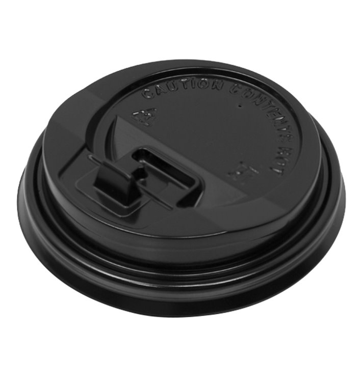 Tampa Perfurada para Copo 7Oz Preto Ø7,2cm (50 Uds) Tampa Perfurada para Copo 7Oz Preto Ø7,2cm (50 Uds)