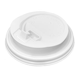 Tampa Perfurada Plástico PS Branco Ø8,0cm (50 Uds)