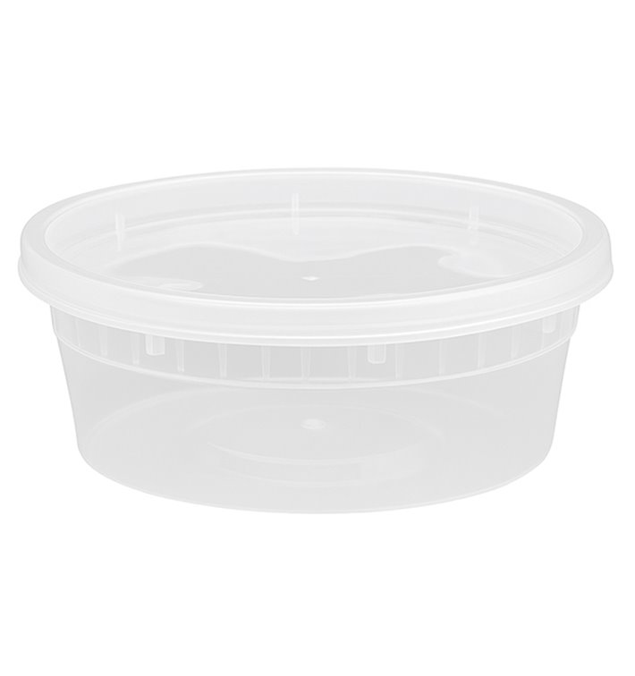 Embalagem em Plástico PP “Deli Range” Transparente com Tampa 240ml (40 Uds) Embalagem em Plástico PP “Deli Range” Transparente com Tampa 240ml (40 Uds)