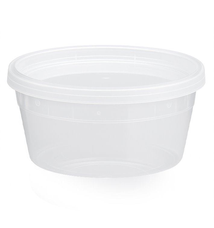Embalagem em Plástico PP “Deli Range” Transparente com Tampa 360ml (240 Uds) Embalagem em Plástico PP “Deli Range” Transparente com Tampa 360ml (240 Uds)