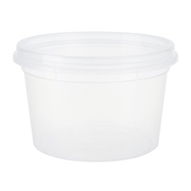 Embalagem em Plástico PP “Deli Range” Transparente com Tampa 480ml (40 Uds)