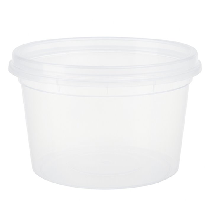 Embalagem em Plástico PP “Deli Range” Transparente com Tampa 480ml (40 Uds) Embalagem em Plástico PP “Deli Range” Transparente com Tampa 480ml (40 Uds)