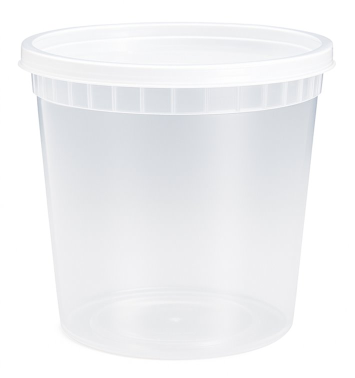 Embalagem em Plástico PP “Deli Range” Transparente com Tampa 720ml (240 Uds) Embalagem em Plástico PP “Deli Range” Transparente com Tampa 720ml (240 Uds)