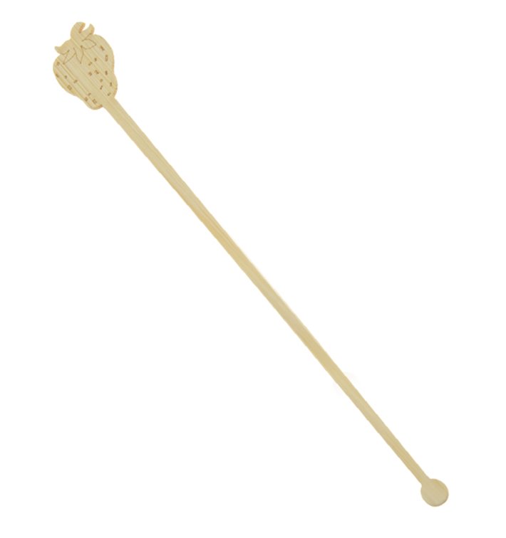 Agitador de Bebida em Bambu Morango 18cm (600 Uds) Agitador de Bebida em Bambu Morango 18cm (600 Uds)