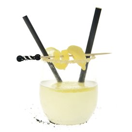 Pick Bambú Decorado Branco e Preto 12cm (100 Uds)