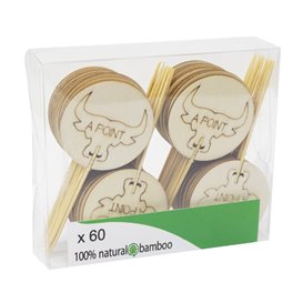 Palitos de Madeira Meio Feito “A Point” 9cm (1200 Uds)