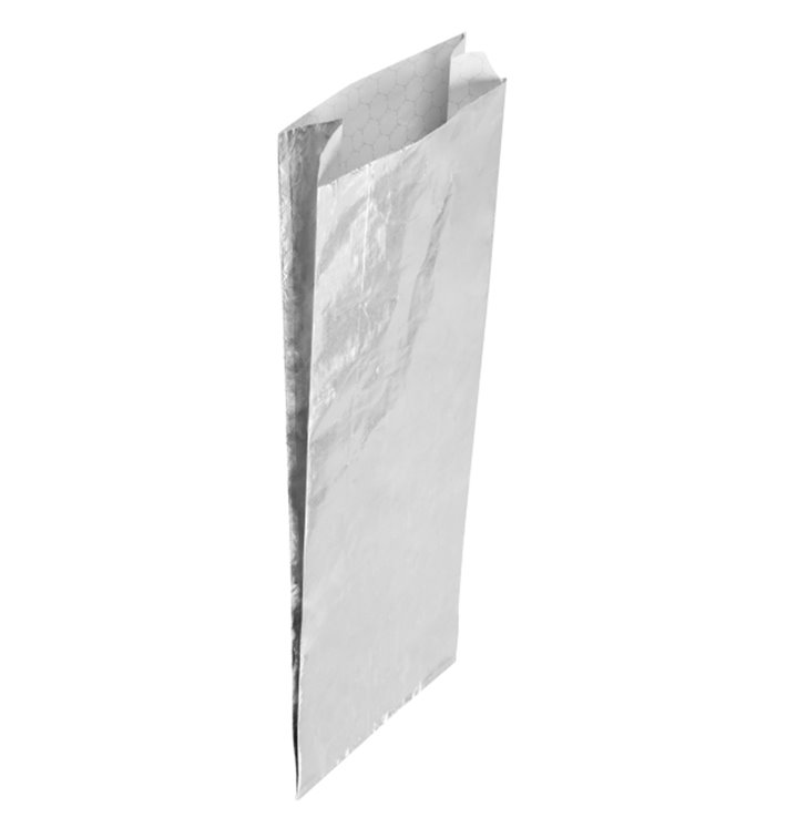 Folha de Alumínio à Prova de Gordura Prateada 26*10,3+5cm (2000 Uds) Folha de Alumínio à Prova de Gordura Prateada 26*10,3+5cm (2000 Uds)
